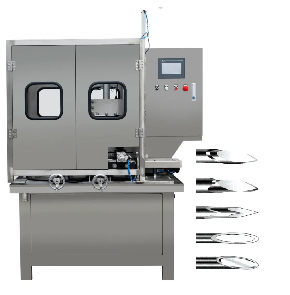 syringe needles polishing and testing machine