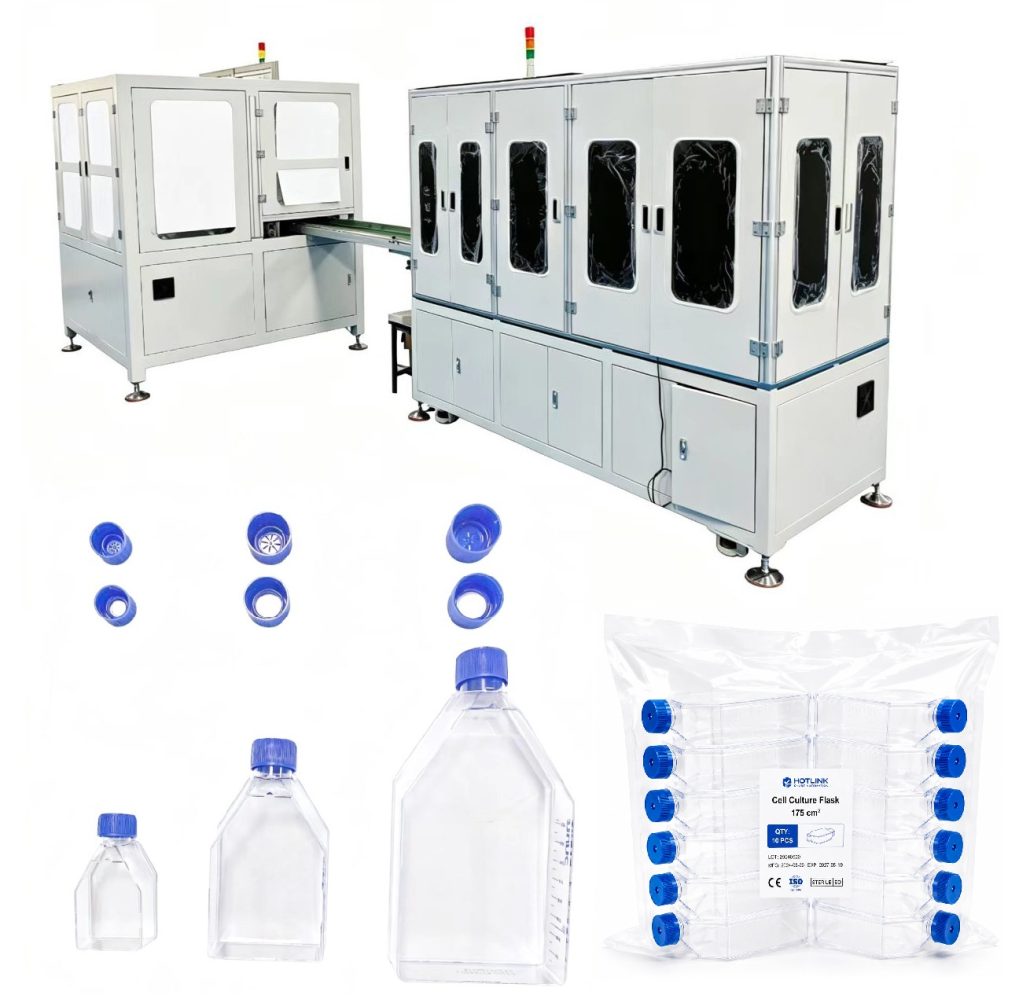 cell culture flask packing machine assembly machine