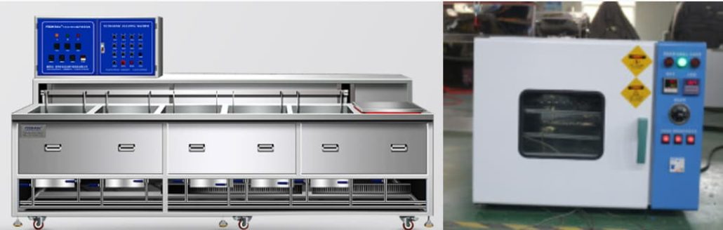 cleaning machine and dryer for suture needles making step