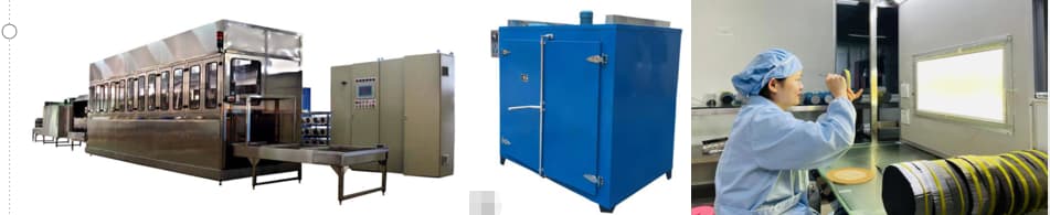 syringe needles cleaning machine dryer inspection step